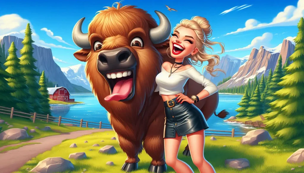 Bison Comedy That's Roaming Free